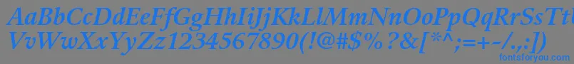 フォントGuardiltstdBolditalic – 灰色の背景に青い文字