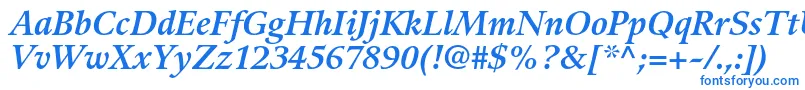 フォントGuardiltstdBolditalic – 白い背景に青い文字