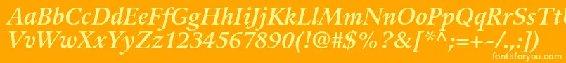 GuardiltstdBolditalic Font – Yellow Fonts on Orange Background