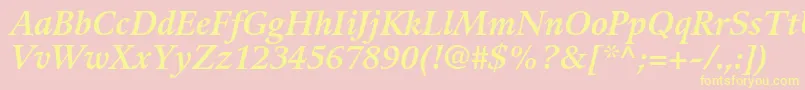 GuardiltstdBolditalic Font – Yellow Fonts on Pink Background