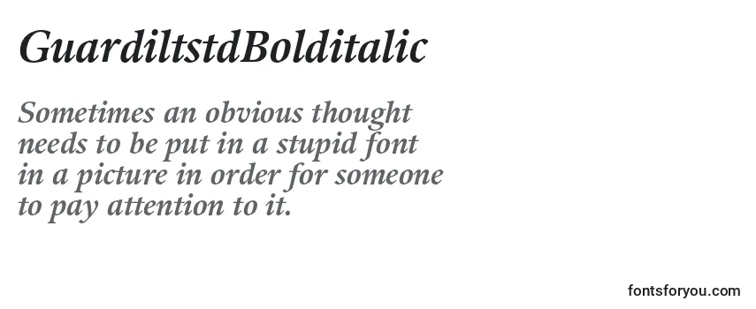 Review of the GuardiltstdBolditalic Font