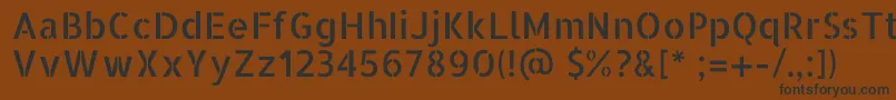 Шрифт AllertastencilRegular – чёрные шрифты на коричневом фоне