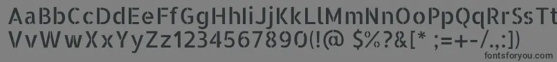 フォントAllertastencilRegular – 黒い文字の灰色の背景