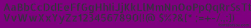 フォントAllertastencilRegular – 紫の背景に黒い文字