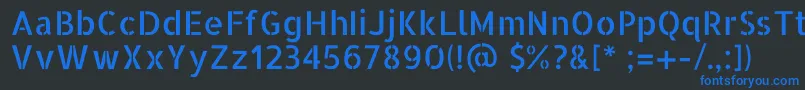 フォントAllertastencilRegular – 黒い背景に青い文字