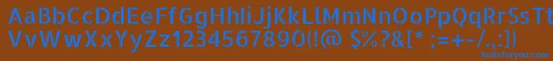 Шрифт AllertastencilRegular – синие шрифты на коричневом фоне