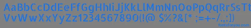 フォントAllertastencilRegular – 灰色の背景に青い文字