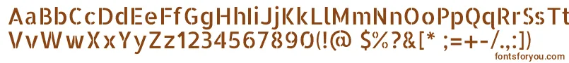Шрифт AllertastencilRegular – коричневые шрифты на белом фоне