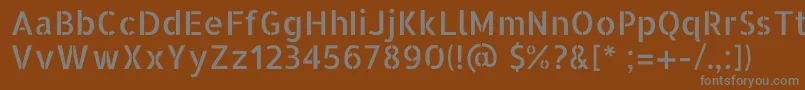 Шрифт AllertastencilRegular – серые шрифты на коричневом фоне