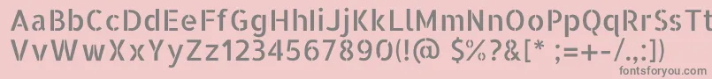 Шрифт AllertastencilRegular – серые шрифты на розовом фоне