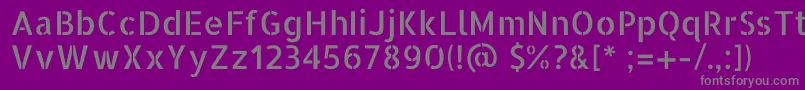 AllertastencilRegular-Schriftart – Graue Schriften auf violettem Hintergrund