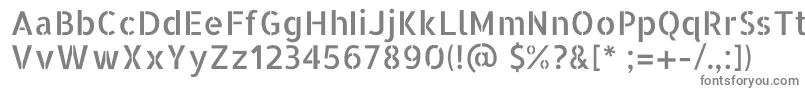 AllertastencilRegular Font – Gray Fonts on White Background