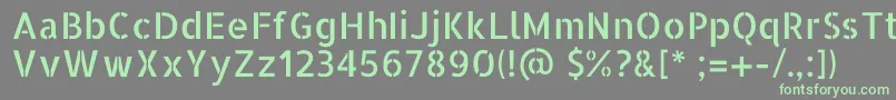 AllertastencilRegular Font – Green Fonts on Gray Background