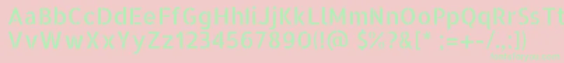 AllertastencilRegular Font – Green Fonts on Pink Background