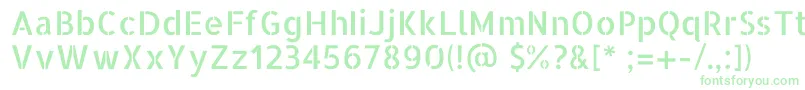 フォントAllertastencilRegular – 白い背景に緑のフォント
