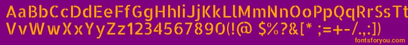 Шрифт AllertastencilRegular – оранжевые шрифты на фиолетовом фоне