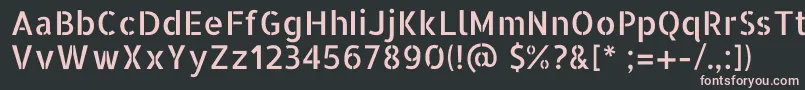AllertastencilRegular Font – Pink Fonts on Black Background