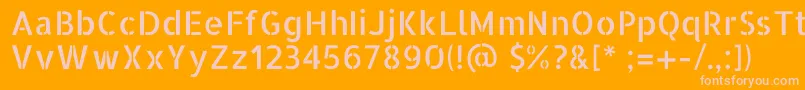 Шрифт AllertastencilRegular – розовые шрифты на оранжевом фоне