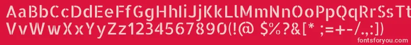 Шрифт AllertastencilRegular – розовые шрифты на красном фоне