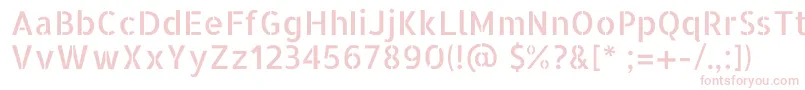 Шрифт AllertastencilRegular – розовые шрифты на белом фоне