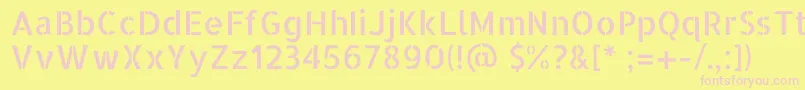 AllertastencilRegular Font – Pink Fonts on Yellow Background