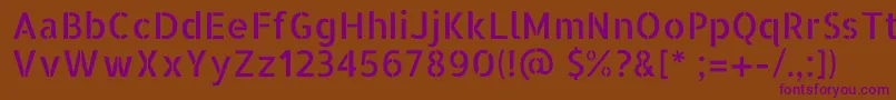 AllertastencilRegular Font – Purple Fonts on Brown Background