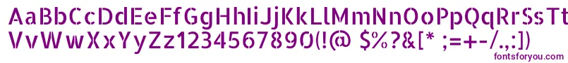 AllertastencilRegular-Schriftart – Violette Schriften auf weißem Hintergrund
