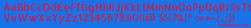 AllertastencilRegular-fontti – punaiset fontit sinisellä taustalla