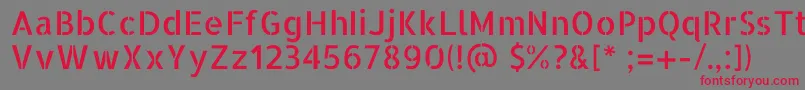 フォントAllertastencilRegular – 赤い文字の灰色の背景
