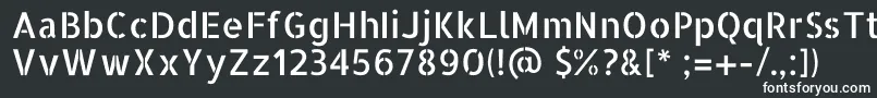 AllertastencilRegular Font – White Fonts on Black Background