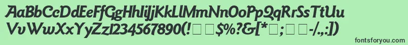 Police Goudy – polices noires sur fond vert