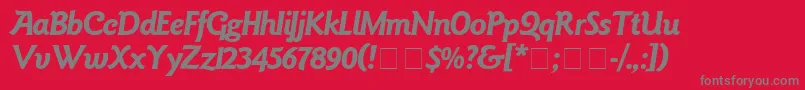 Goudy Font – Gray Fonts on Red Background