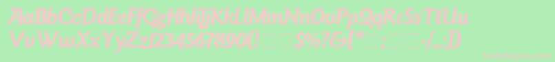 Шрифт Goudy – розовые шрифты на зелёном фоне