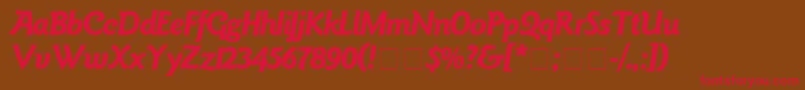 Goudy Font – Red Fonts on Brown Background