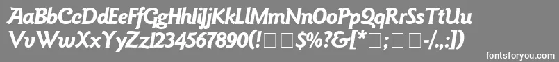 Goudy Font – White Fonts on Gray Background