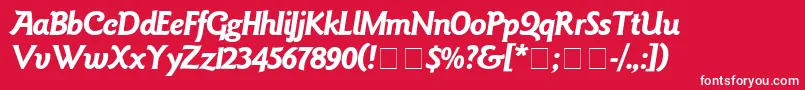 Goudy Font – White Fonts on Red Background