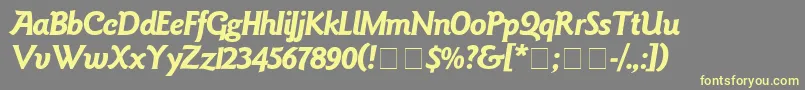 Goudy Font – Yellow Fonts on Gray Background