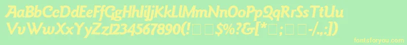 Goudy Font – Yellow Fonts on Green Background