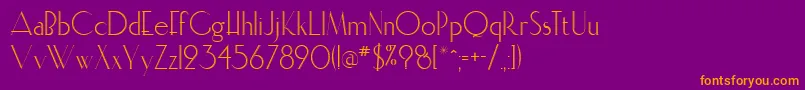 Elisiainline Font – Orange Fonts on Purple Background