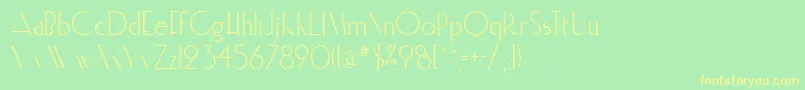 Elisiainline Font – Yellow Fonts on Green Background