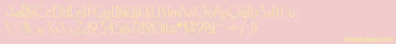 Elisiainline Font – Yellow Fonts on Pink Background