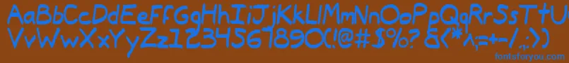 Typee2 Font – Blue Fonts on Brown Background