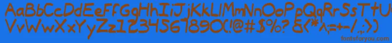 Typee2 Font – Brown Fonts on Blue Background