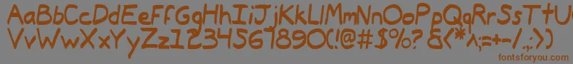 Typee2 Font – Brown Fonts on Gray Background