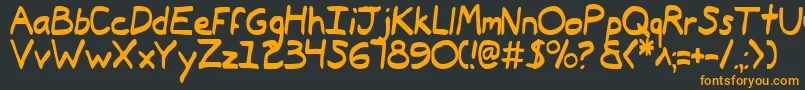 Typee2 Font – Orange Fonts on Black Background