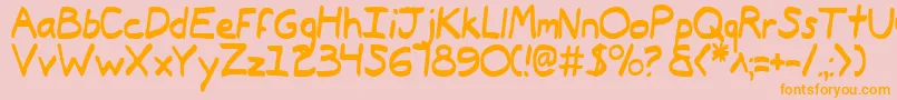 Więcej informacji o czcionce Typee2 Czcionka Typee2 – pomarańczowe czcionki na różowym tle