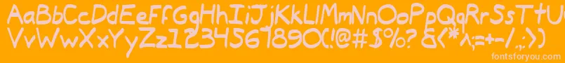 Typee2 Font – Pink Fonts on Orange Background