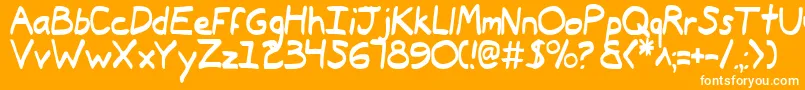 Typee2 Font – White Fonts on Orange Background