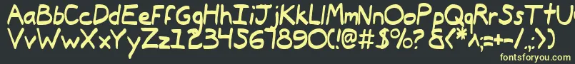 Typee2 Font – Yellow Fonts on Black Background