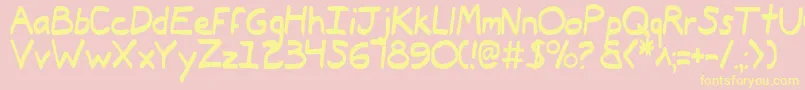Typee2 Font – Yellow Fonts on Pink Background